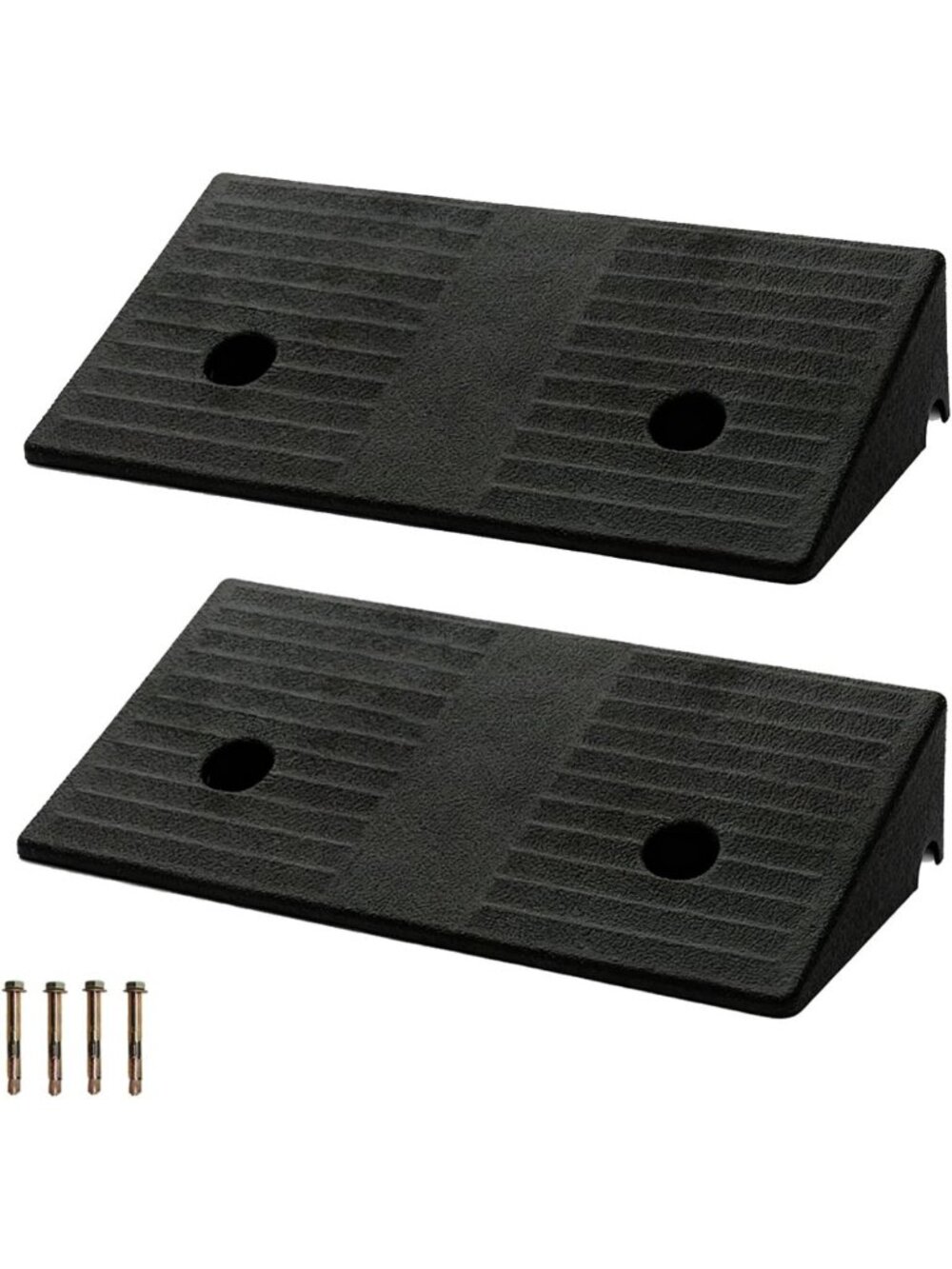 Set of 2 Curb Ramps for Sidewalks - 3.0 Inch Rise, Heavy-Duty & Durable